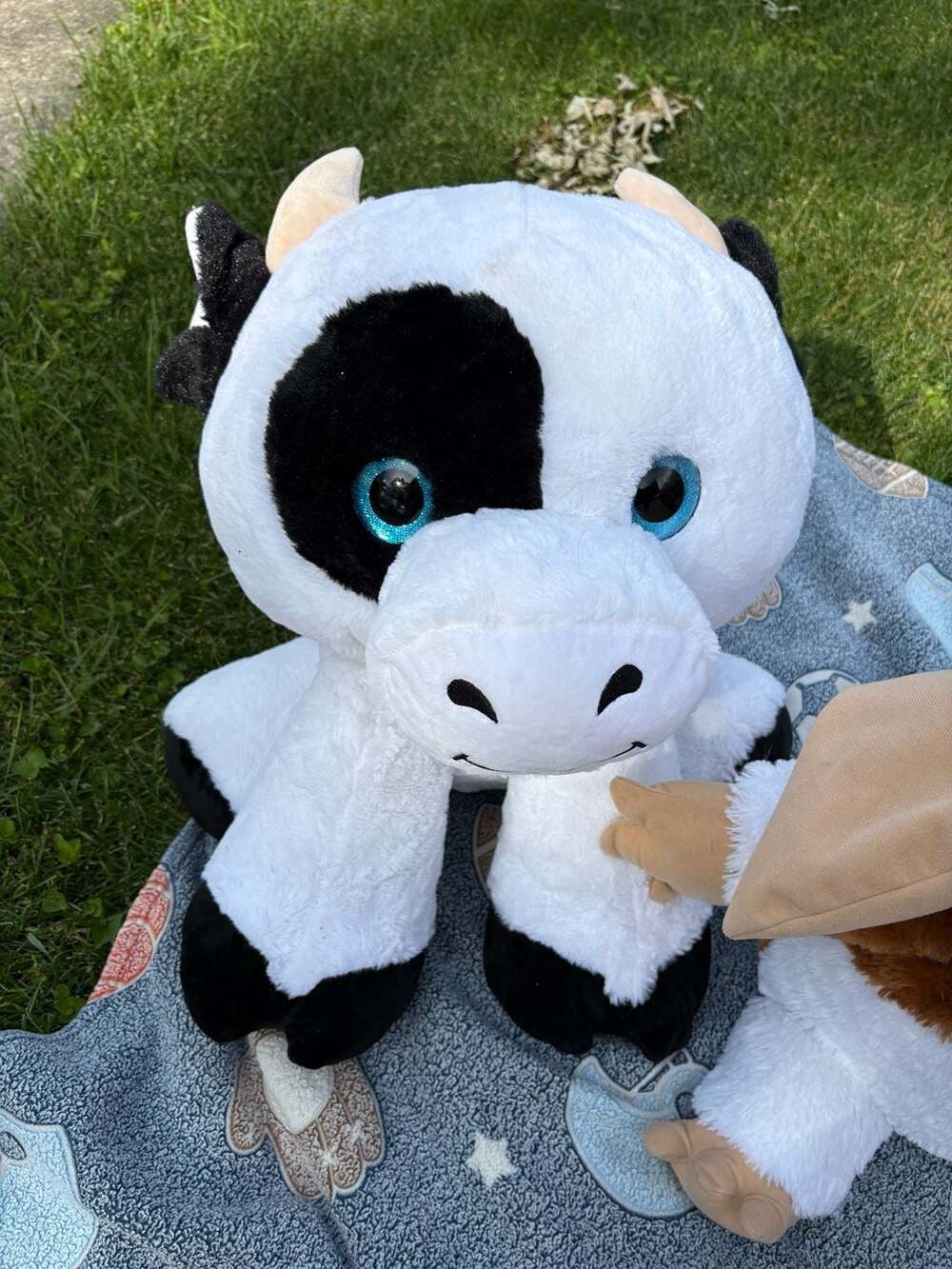 Extra Large Animal Plushies: White Tiger  & Cow